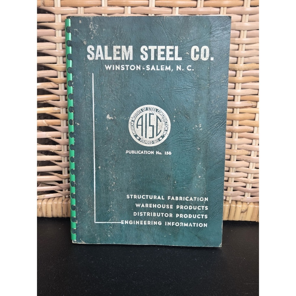Salem Steel Co. Winston-Salem,  NC Catalog 1948 And Brochure Local‎ History